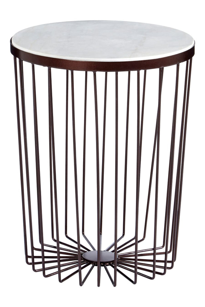 Templario Iron Copper And Bronze Round Side Table - Dendo Design