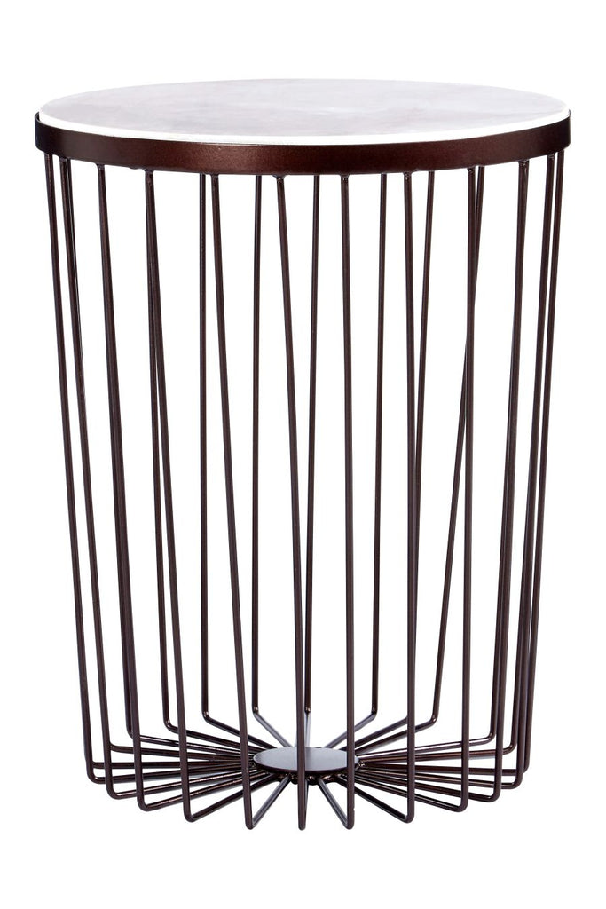 Templario Iron Copper And Bronze Round Side Table - Dendo Design