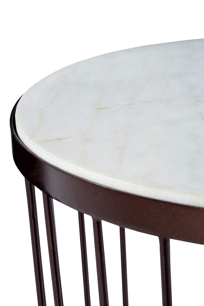 Templario Iron Copper And Bronze Round Side Table - Dendo Design