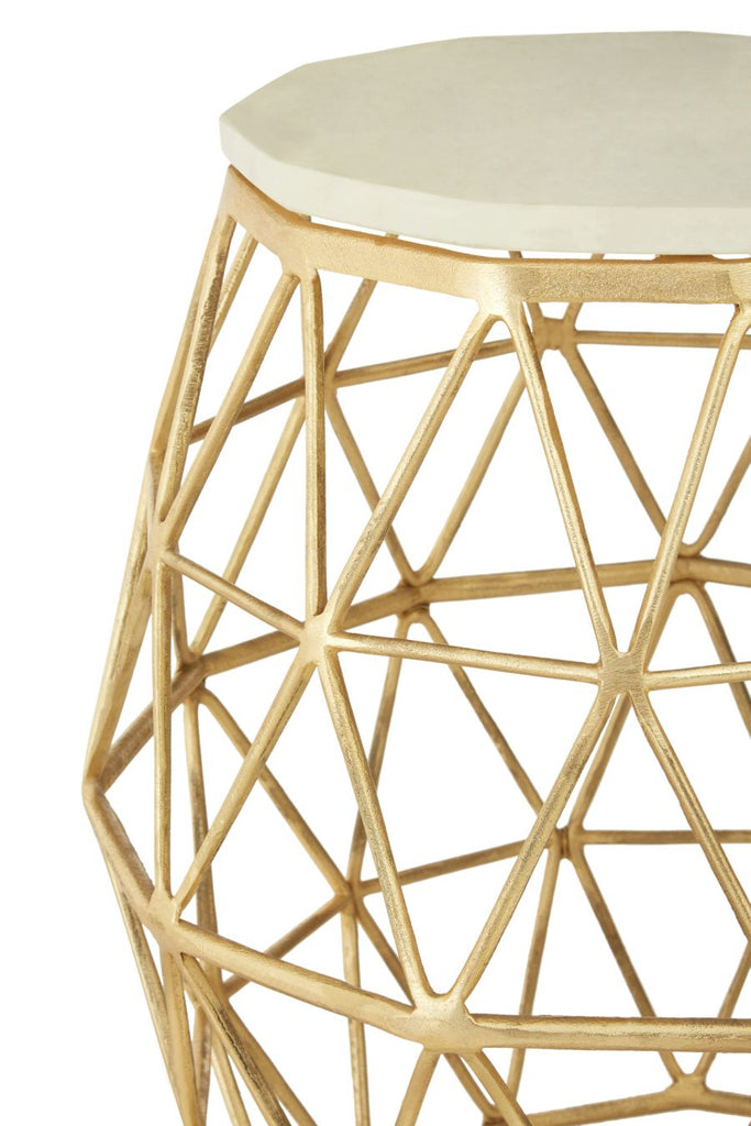 Templario Aluminium And Stone Side Table - Dendo Design