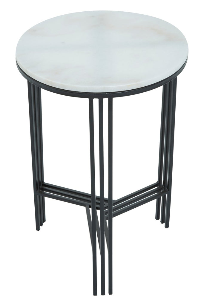 Arcanora Round Marble Side Table - Dendo Design