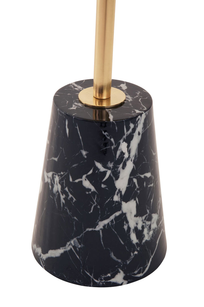 Avolia Gold Side Table With Marble Effect Base - Dendo Design