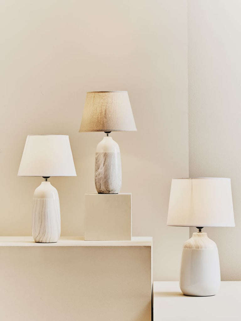 Wenitus White Ceramic Table Lamp - Dendo Design