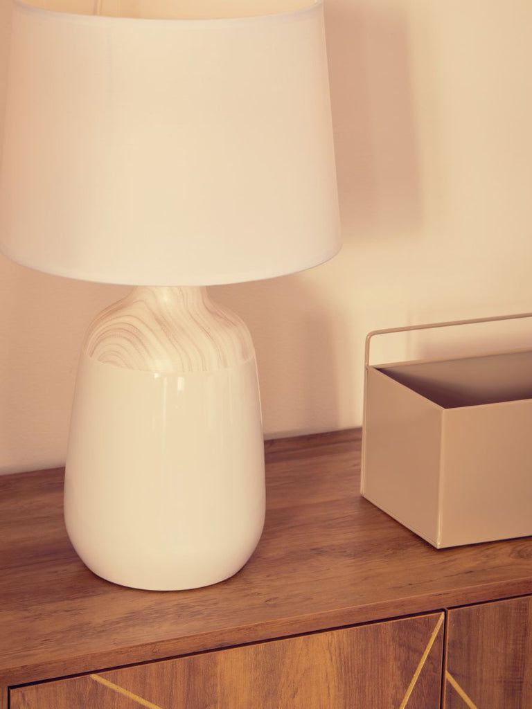 Wenitus White Ceramic Table Lamp - Dendo Design