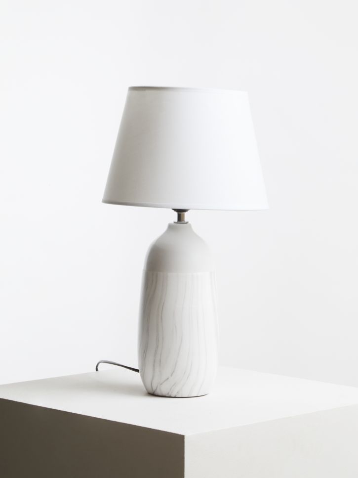 Welo White Ceramic Table Lamp - Dendo Design