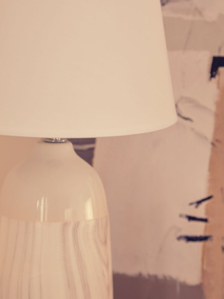 Welo White Ceramic Table Lamp - Dendo Design