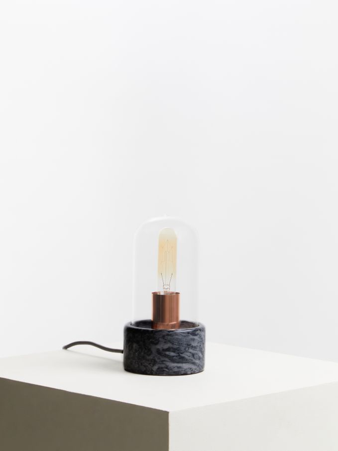 Lamoree Bell Lamp with Black Marble Base - Dendo Design