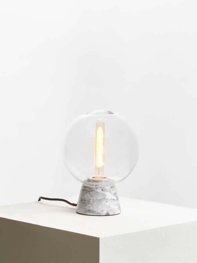 Lamoree Globe Lamp with Grey Marble Base - Dendo Design