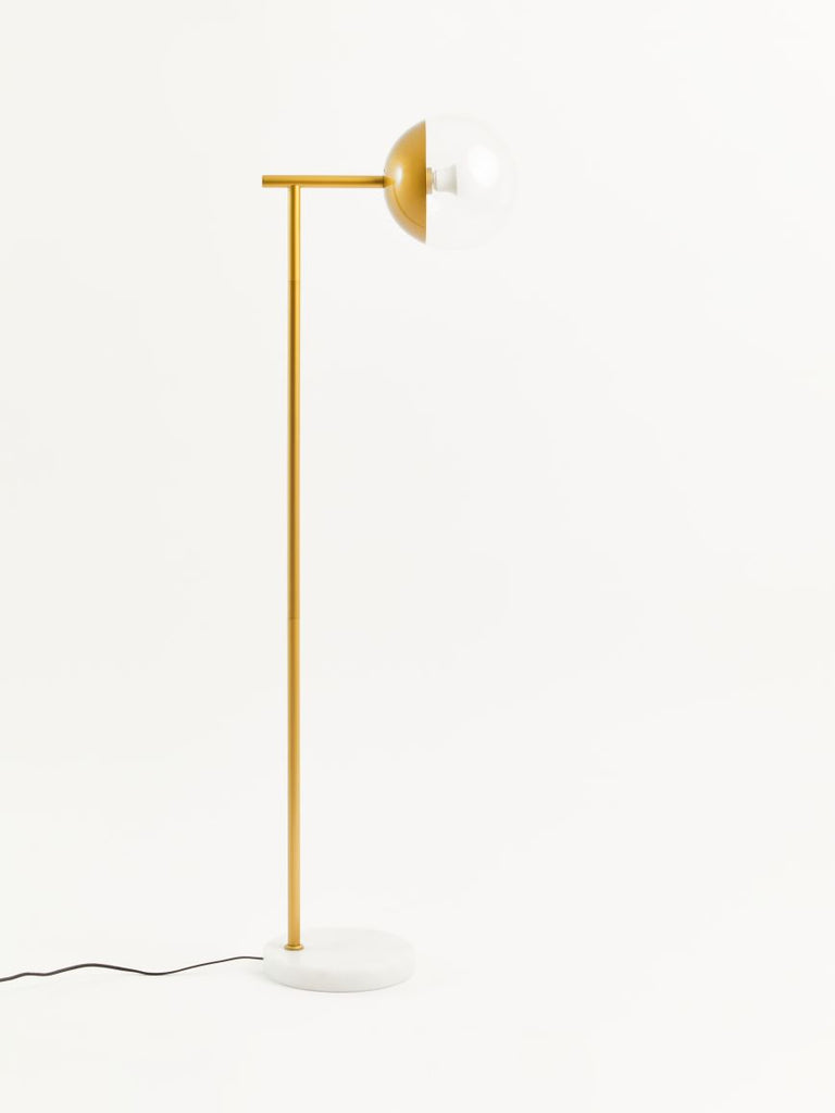 Revel Gold Finish Metal Floor Lamp - Dendo Design