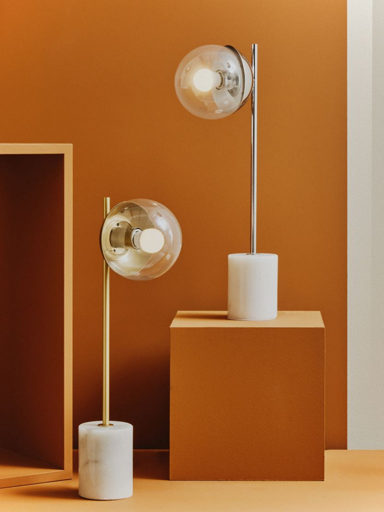 Revel Gold Finish Metal Table Lamp - Dendo Design