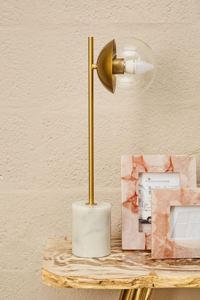 Revel Gold Finish Metal Table Lamp - Dendo Design