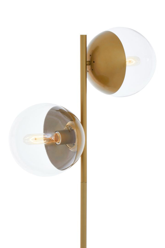 Revel Two Light Gold Finish Floor Lamp - Dendo Design