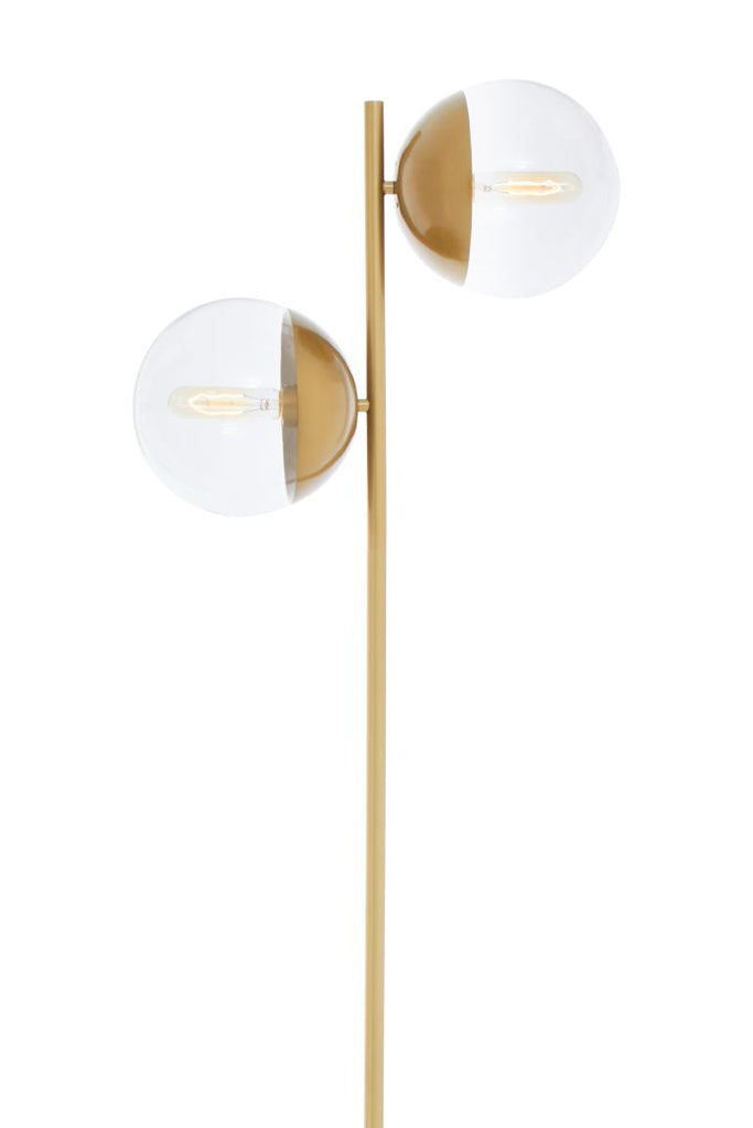 Revel Two Light Gold Finish Floor Lamp - Dendo Design