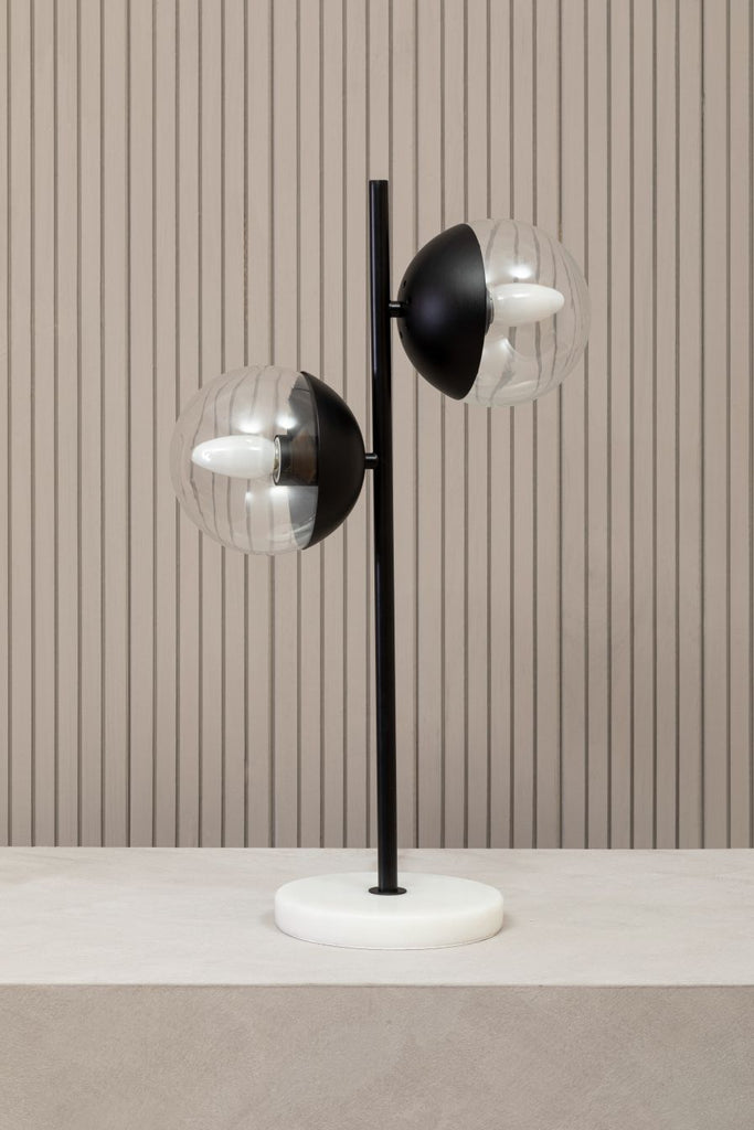 Revel Black Finish Metal Table Lamp - Dendo Design