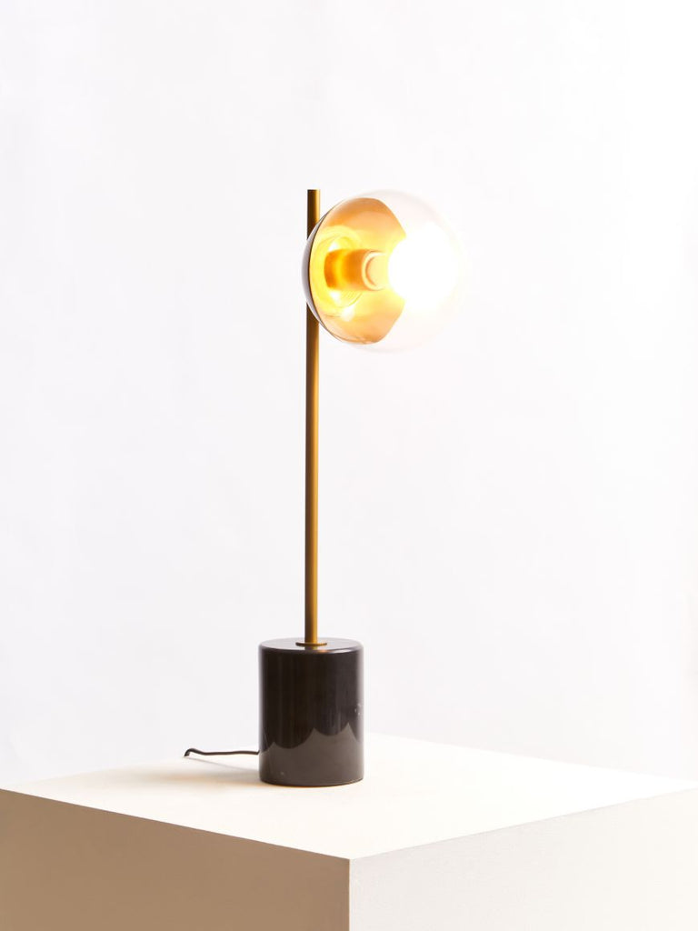 Revel Small Gold Finish Metal Table Lamp - Dendo Design