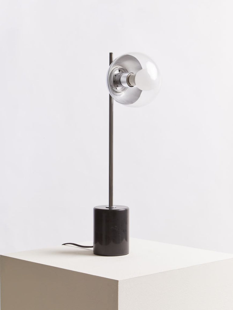 Revel Small Silver Finish Metal Table Lamp - Dendo Design