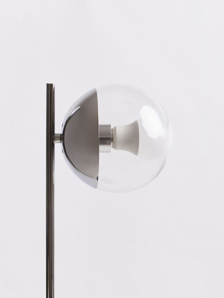 Revel Small Silver Finish Metal Table Lamp - Dendo Design