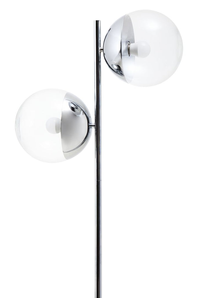 Revel Silver Finish Metal Floor Lamp - Dendo Design