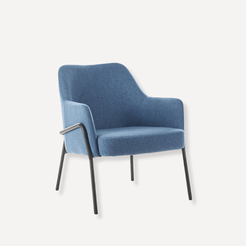 KARL Bule Fabric Lounge Chair - Dendo Design