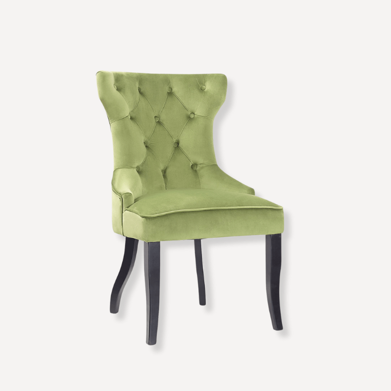 x1 Elizabeth Velvet Green Dining Chair - Dendo Design