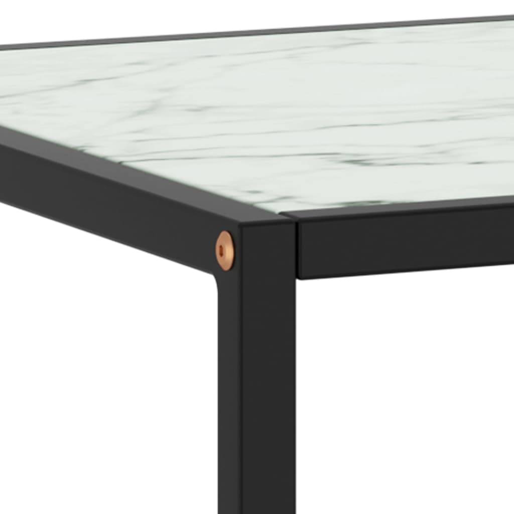 Coffee Table with Marble Glass 40x40x50 cm - Dendo Design