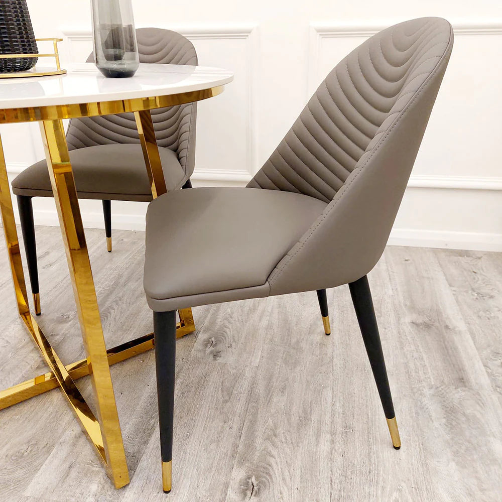 Alba Leather Dining Chair - Dendo Design