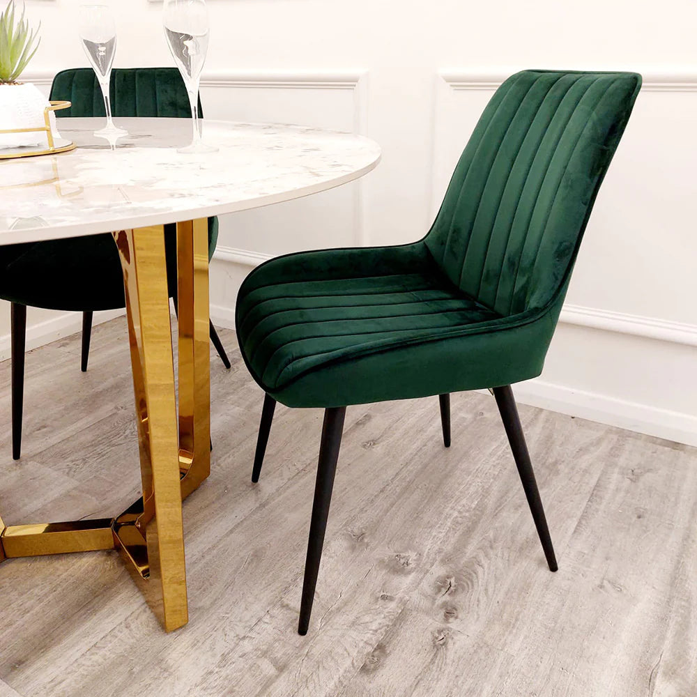 Dido Velvet Dining Chair - Dendo Design