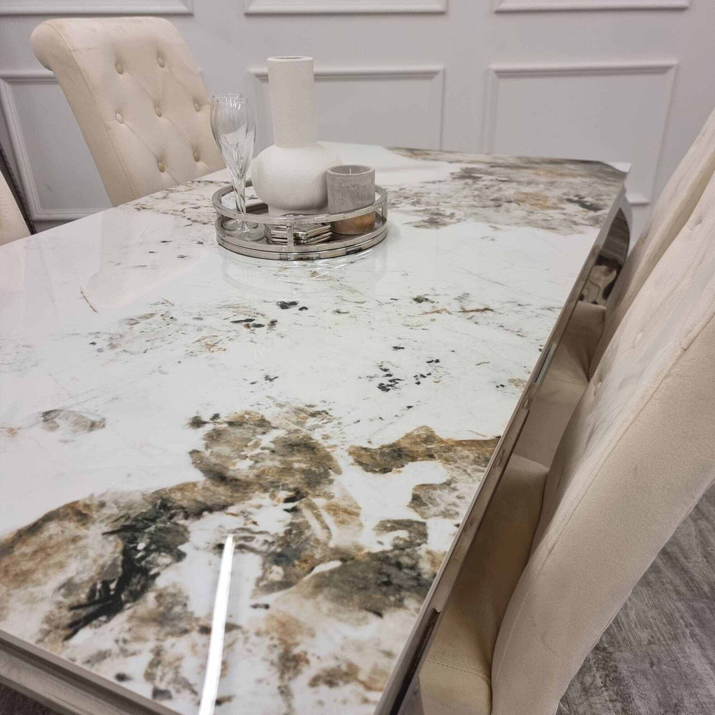 Arial Marble Dining Table - Dendo Design