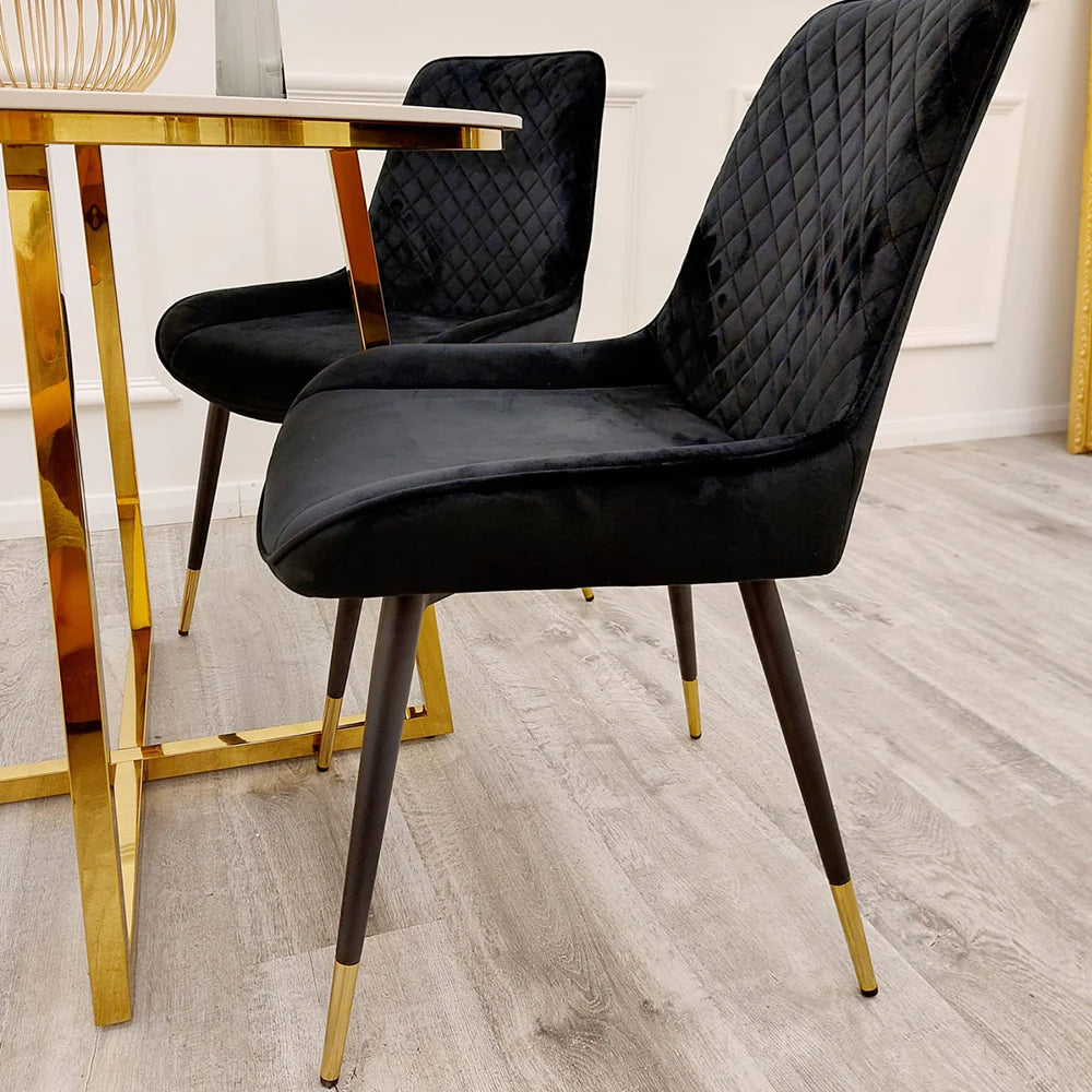 Luna Velvet Dining Chair - Dendo Design