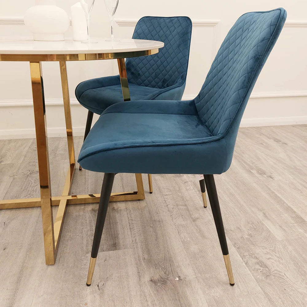 Luna Velvet Dining Chair - Dendo Design