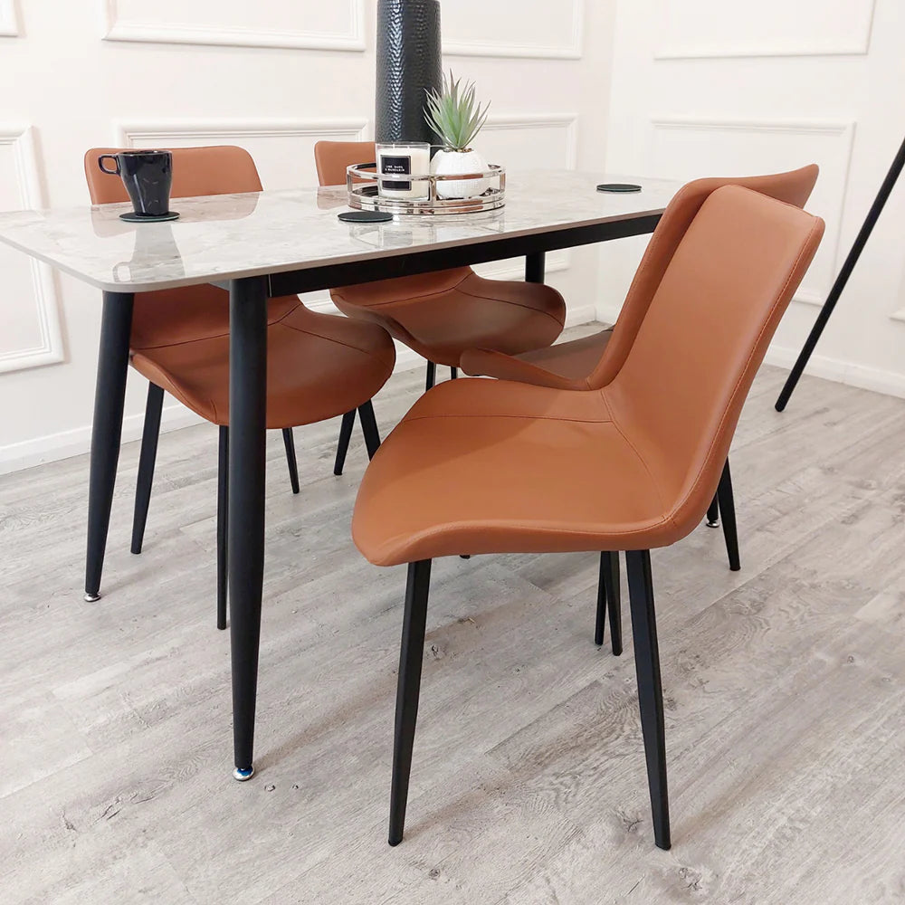 Remus Leather Dining Chair - Dendo Design