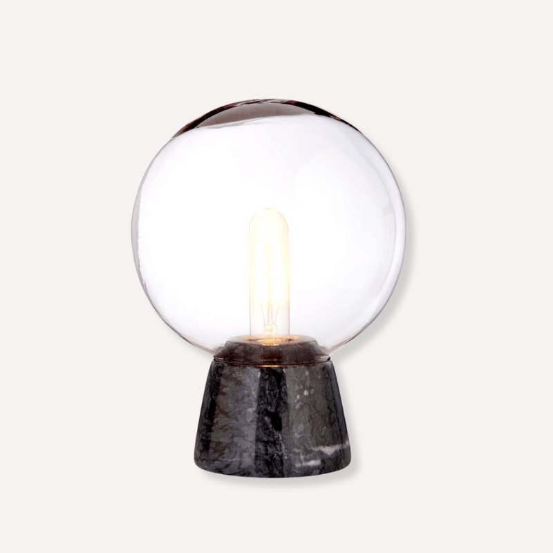 Lamoree Globe Lamp with Black Marble Base - Dendo Design