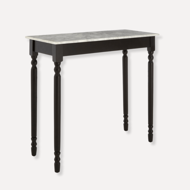 Henleyia Black Frame Marble Console Table - Dendo Design