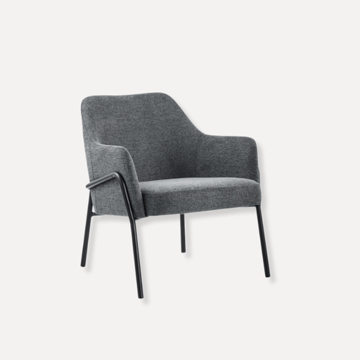 KAREN Grey Fabric Lounge Chair - Dendo Design