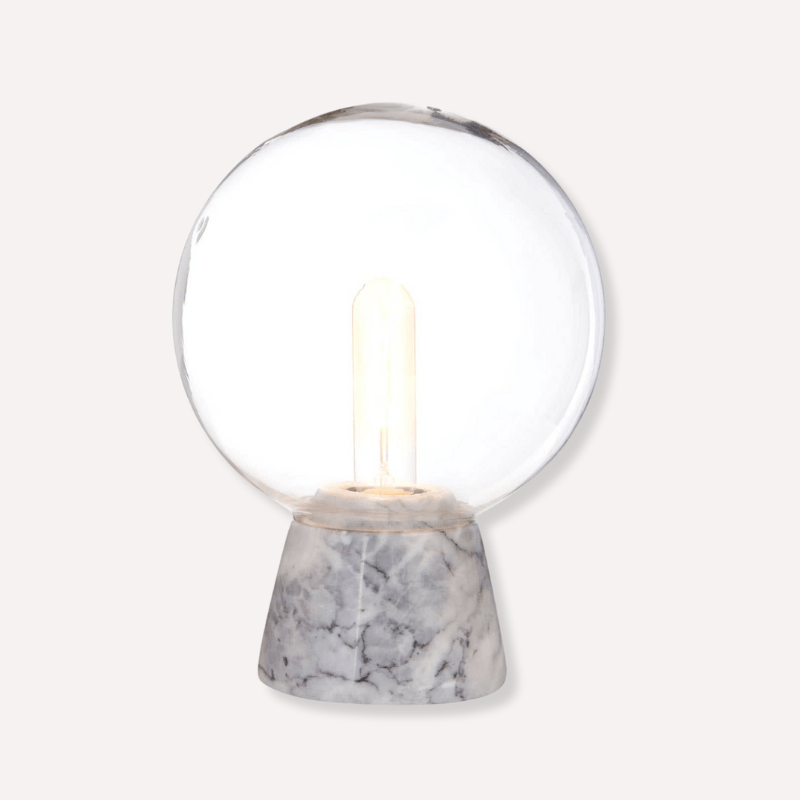 Lamoree Globe Lamp with Grey Marble Base - Dendo Design