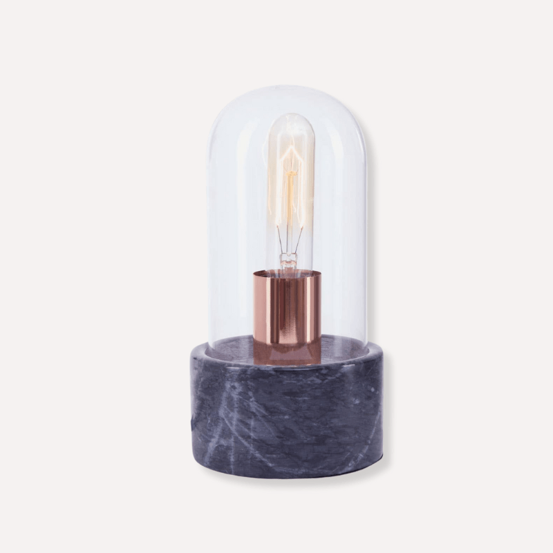 Lamoree Bell Lamp with Black Marble Base - Dendo Design