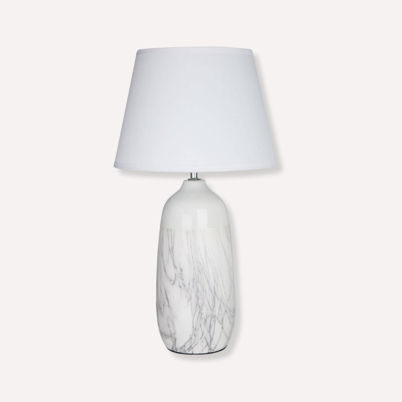 Welo White Ceramic Table Lamp - Dendo Design