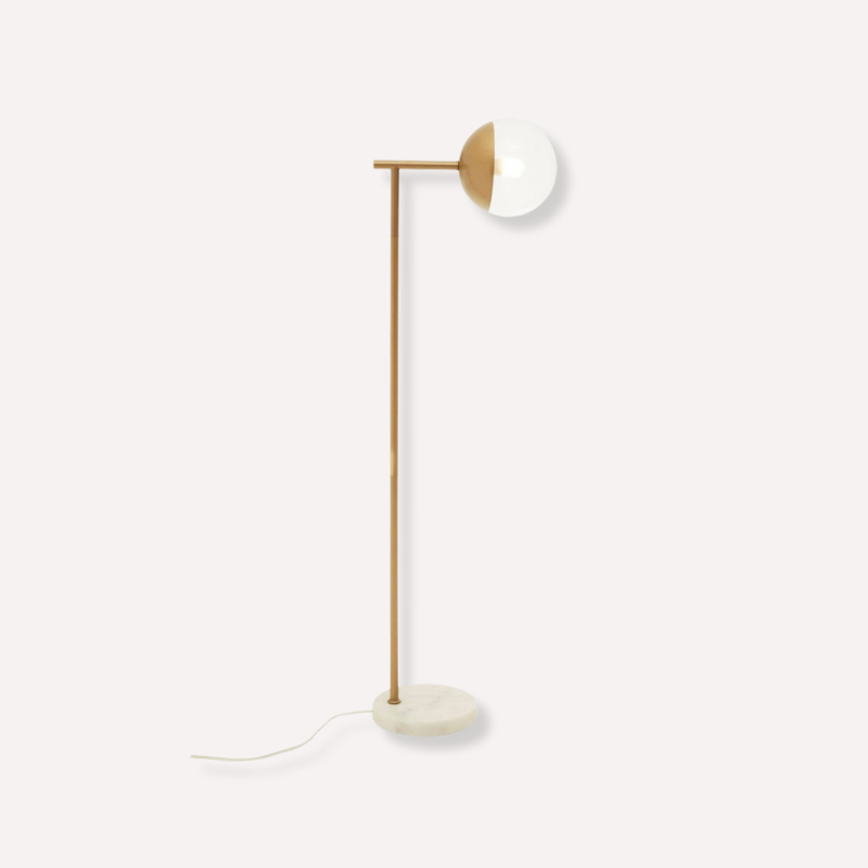 Revel Gold Finish Metal Floor Lamp - Dendo Design