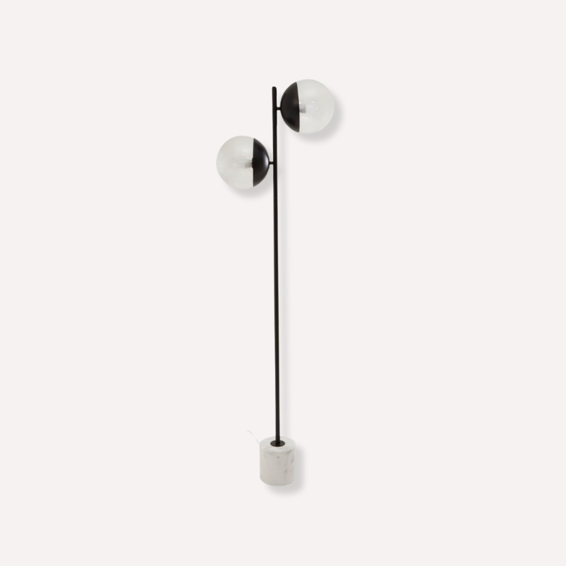 Revel Two Light Black Floor Lamp - Dendo Design