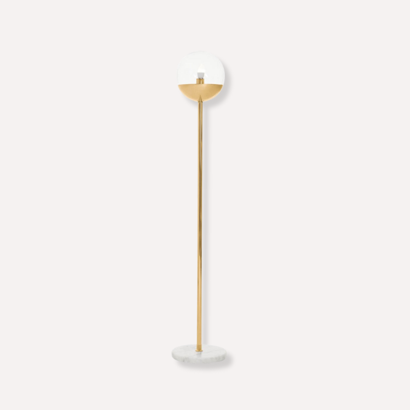 Revel Gold Finish Metal Floor Lamp - Dendo Design
