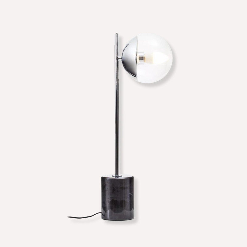 Revel Small Silver Finish Metal Table Lamp - Dendo Design