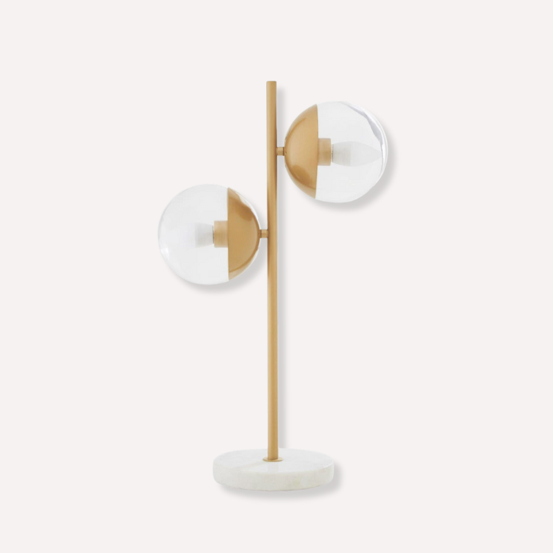 Revel Two Light Gold Finish Table Lamp - Dendo Design