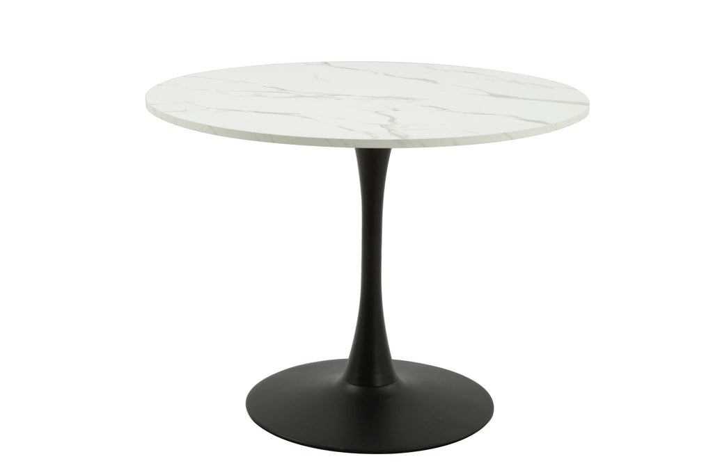 Mona White Marble Effect Dining Table - Dendo Design