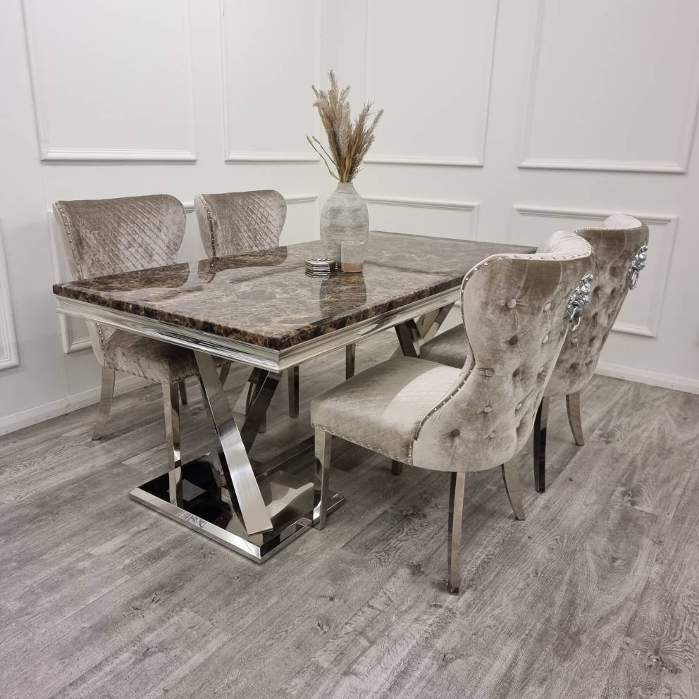 Xavia Marble Dining Table- 1.8m - Dendo Design