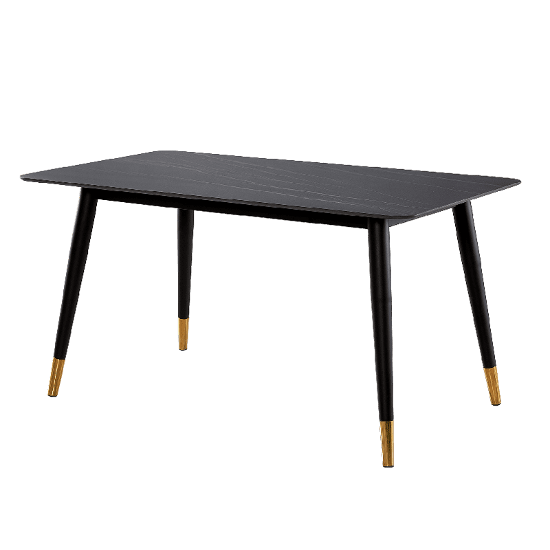Alexander Marble Dining table 130x80- White & Black - Dendo Design