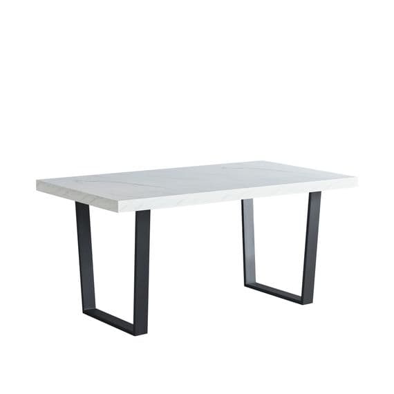 Danny MDF Dining Table with Marble Effect - Dendo Design