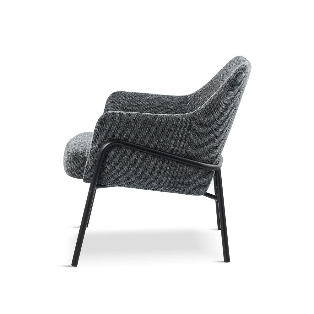KAREN Grey Fabric Lounge Chair - Dendo Design