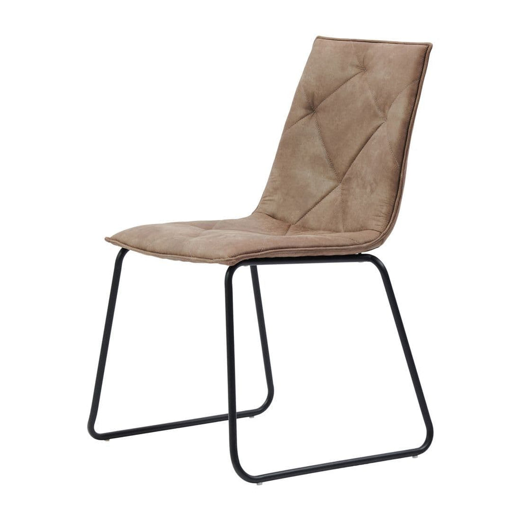 x2 Barmo Roman Coffee Leathaire Stackable Dining Chair - Dendo Design