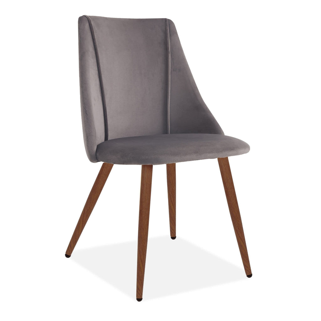 x2 Lule Velvet Upholstered Vevlet Dining Chair - Dendo Design