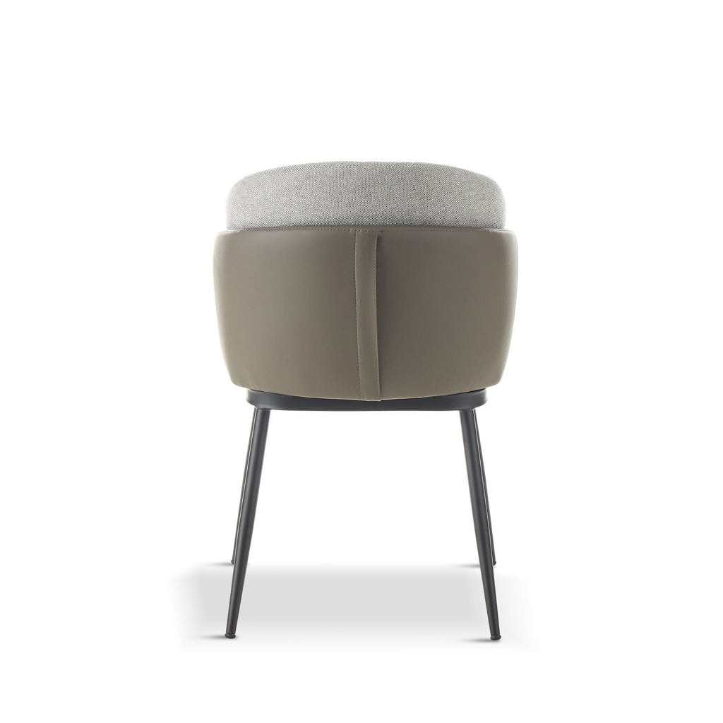 PEKI Grey Fabric Faux Leather Mix Chair - Dendo Design